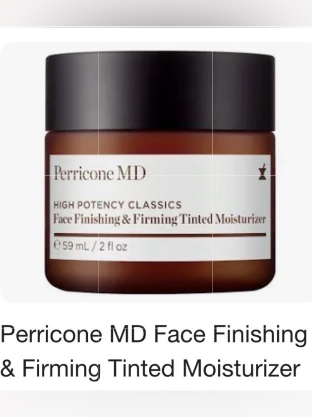 Perricone MD Tinted Moisturizer Box - White and Brown Text